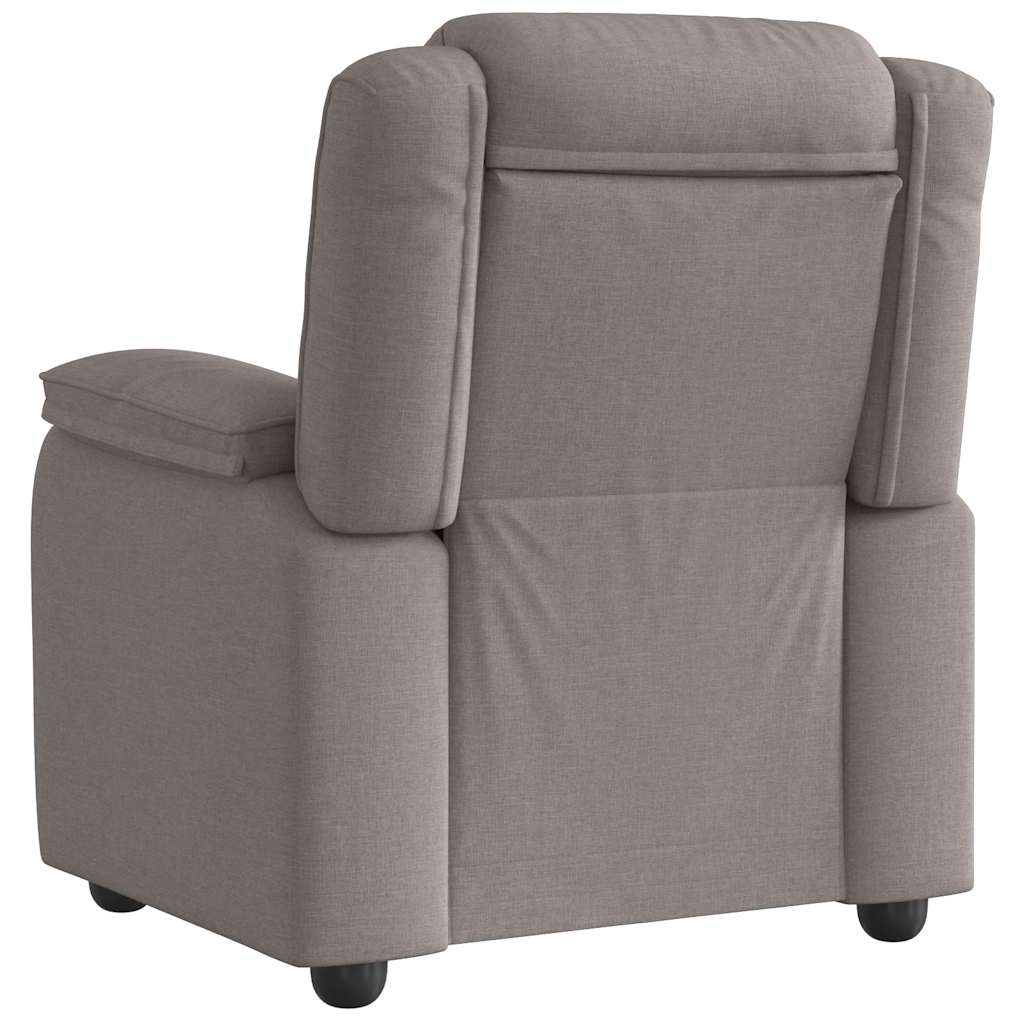 Fauteuil verstelbaar stof taupe