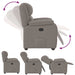 Fauteuil verstelbaar stof taupe