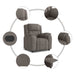 Fauteuil verstelbaar stof taupe
