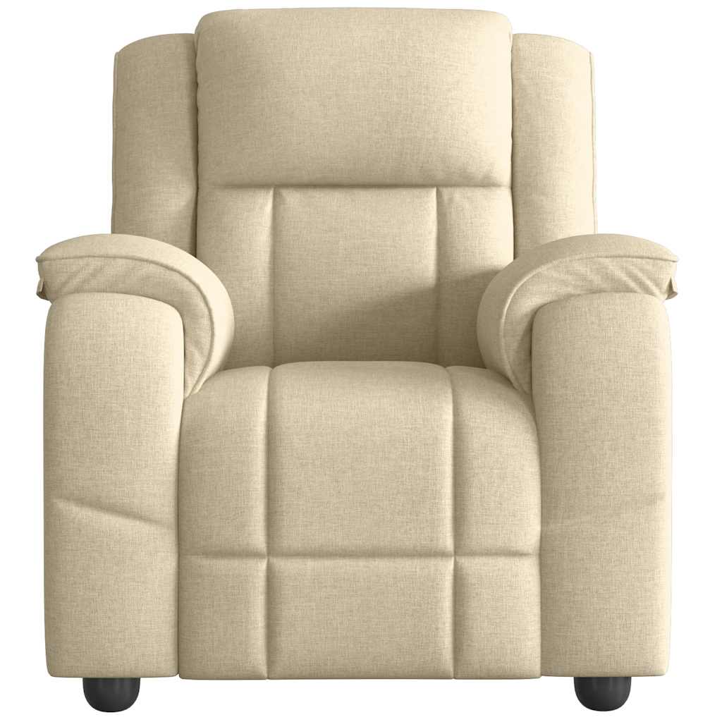 Fauteuil verstelbaar stof crèmekleurig
