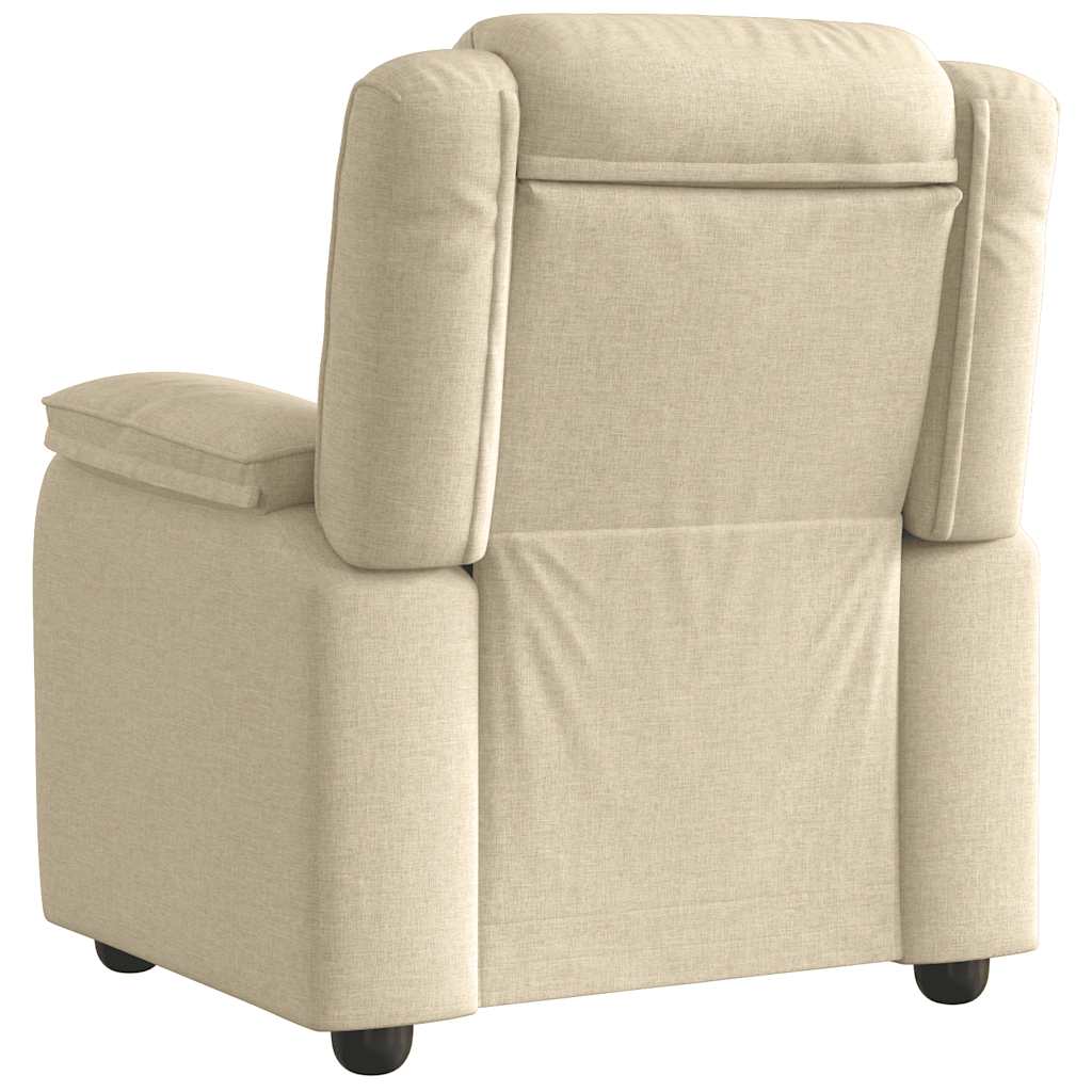 Fauteuil verstelbaar stof crèmekleurig