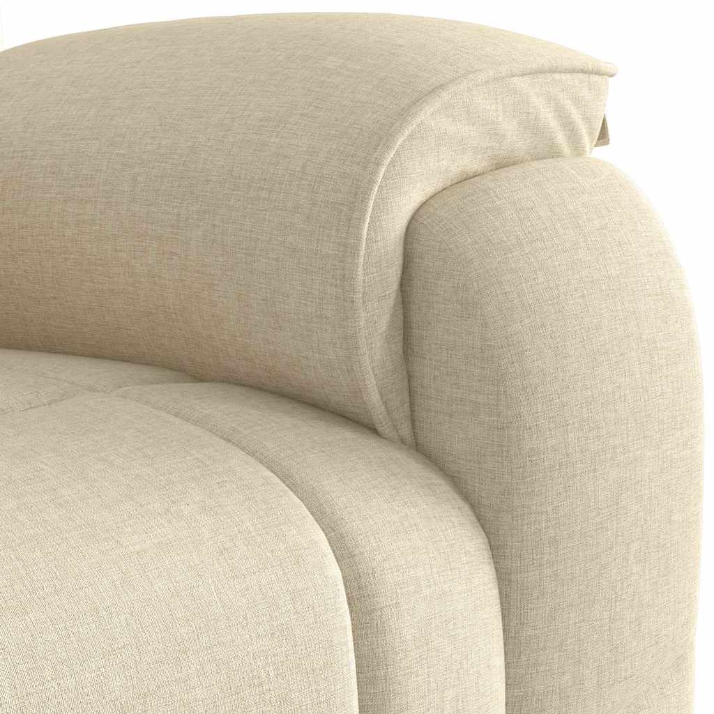 Fauteuil verstelbaar stof crèmekleurig