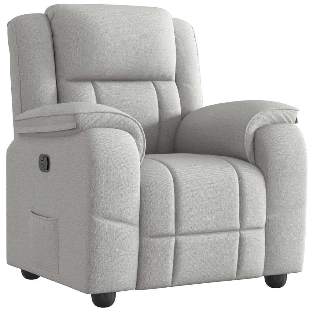 Fauteuil verstelbaar stof wolk grijs