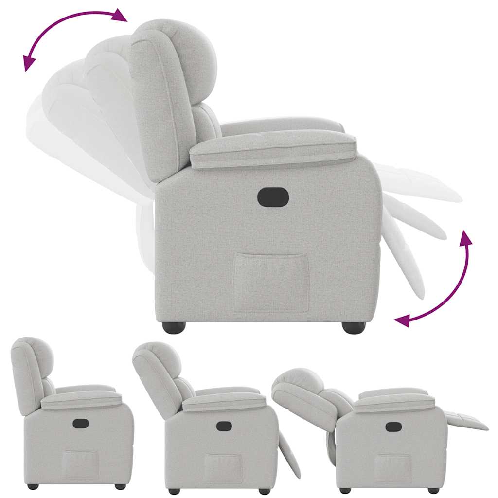 Fauteuil verstelbaar stof wolk grijs