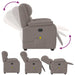 Massagestoel verstelbaar stof taupe
