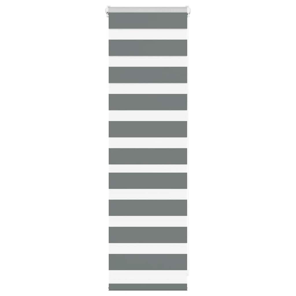 Zebra rolgordijn 40x100 cm stofbreedte 35,9 cm donkergrijs