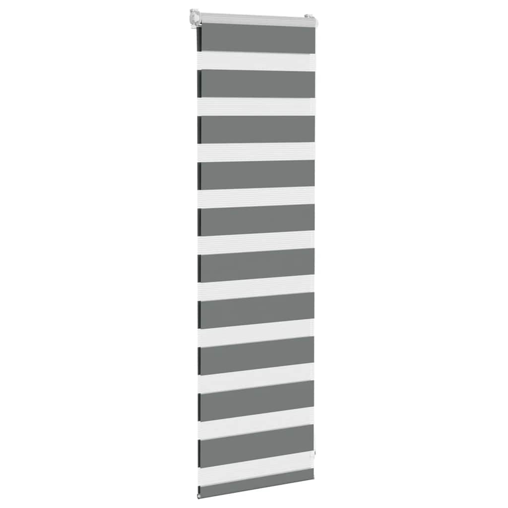 Zebra rolgordijn 50x100 cm stofbreedte 45,9cm donkergrijs