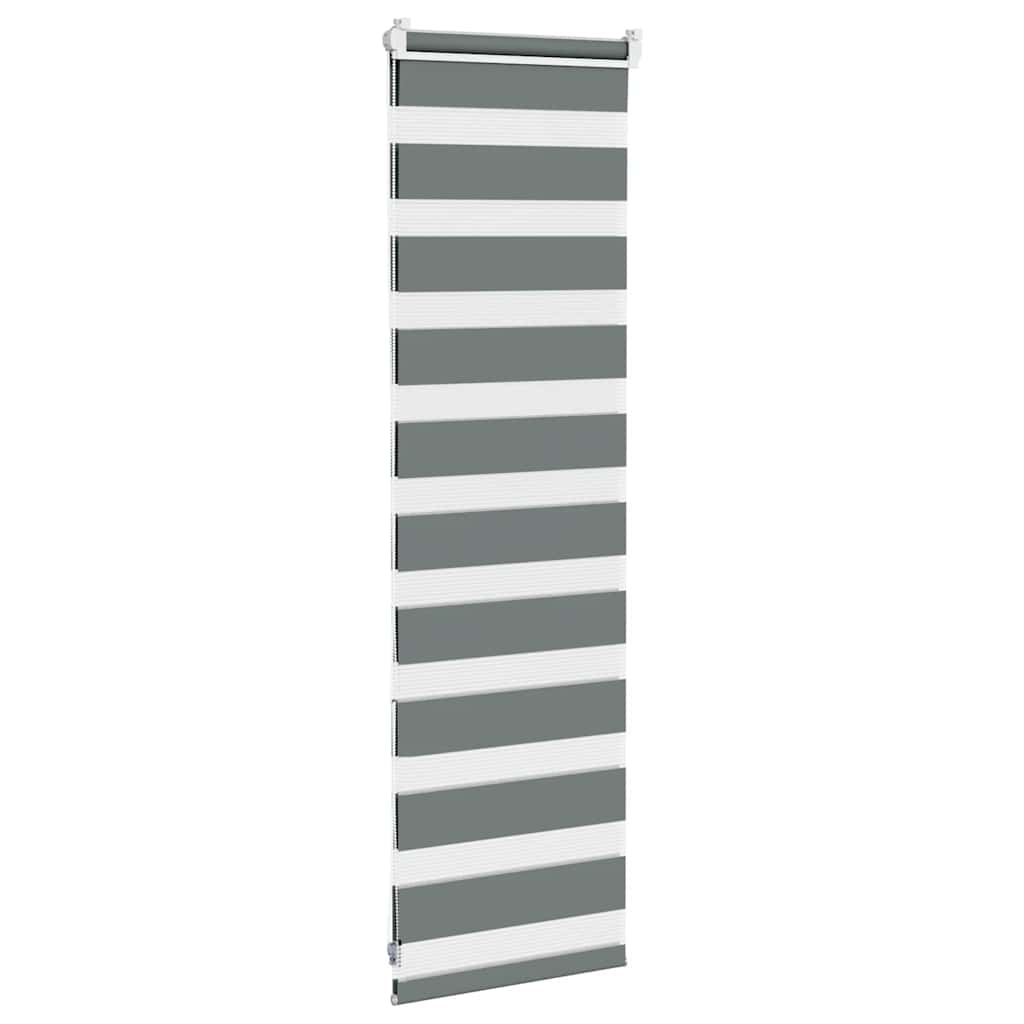 Zebra rolgordijn 50x100 cm stofbreedte 45,9cm donkergrijs