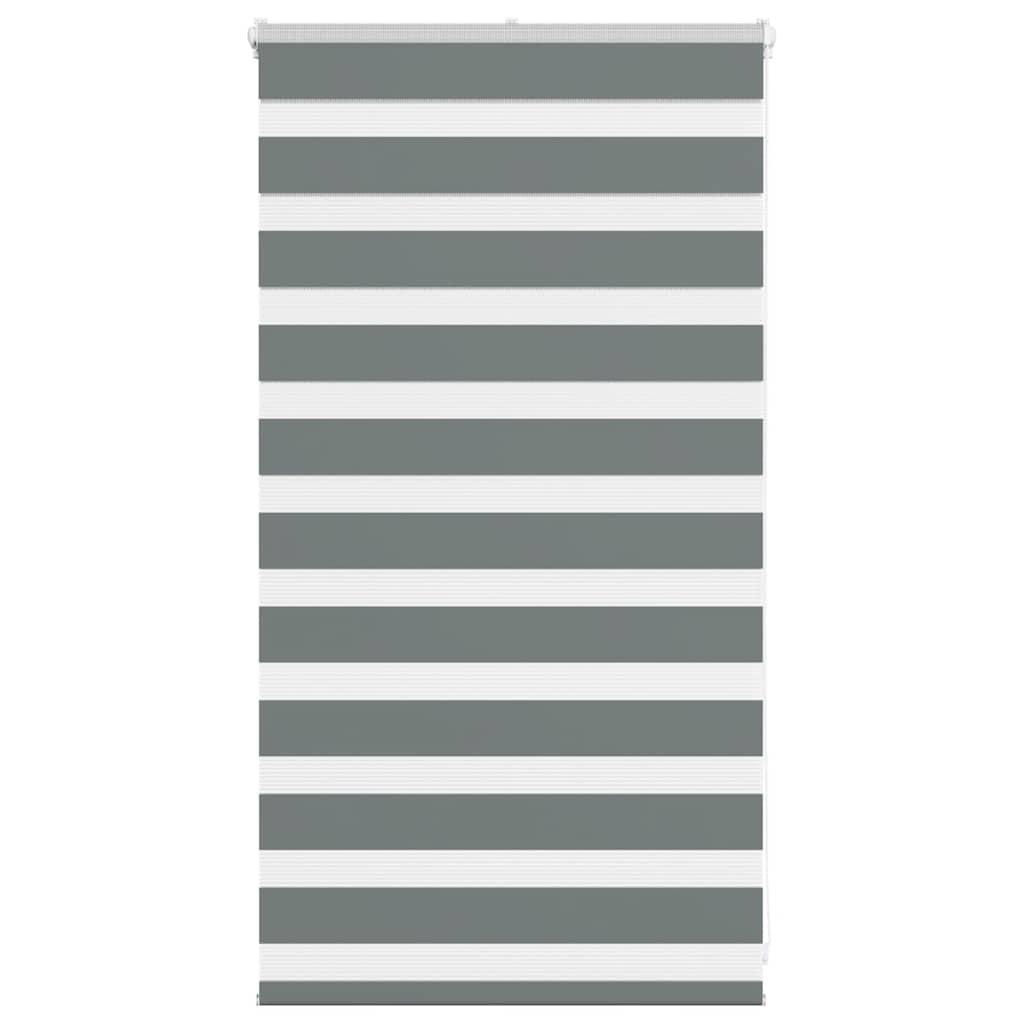 Zebra rolgordijn 75x100 cm stofbreedte 70,9 cm donkergrijs