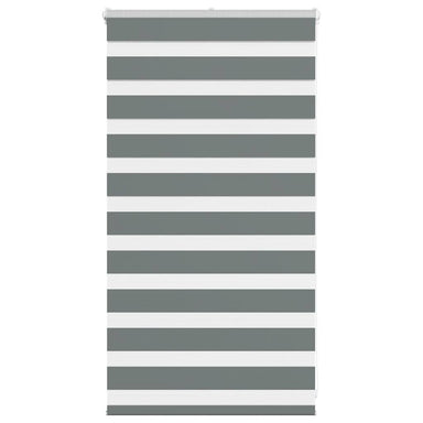 Zebra rolgordijn 75x100 cm stofbreedte 70,9 cm donkergrijs