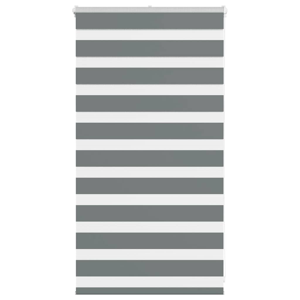 Zebra rolgordijn 90x100 cm stofbreedte 85,9 cm donkergrijs