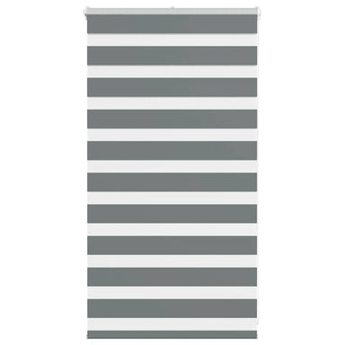 Zebra rolgordijn 90x100 cm stofbreedte 85,9 cm donkergrijs