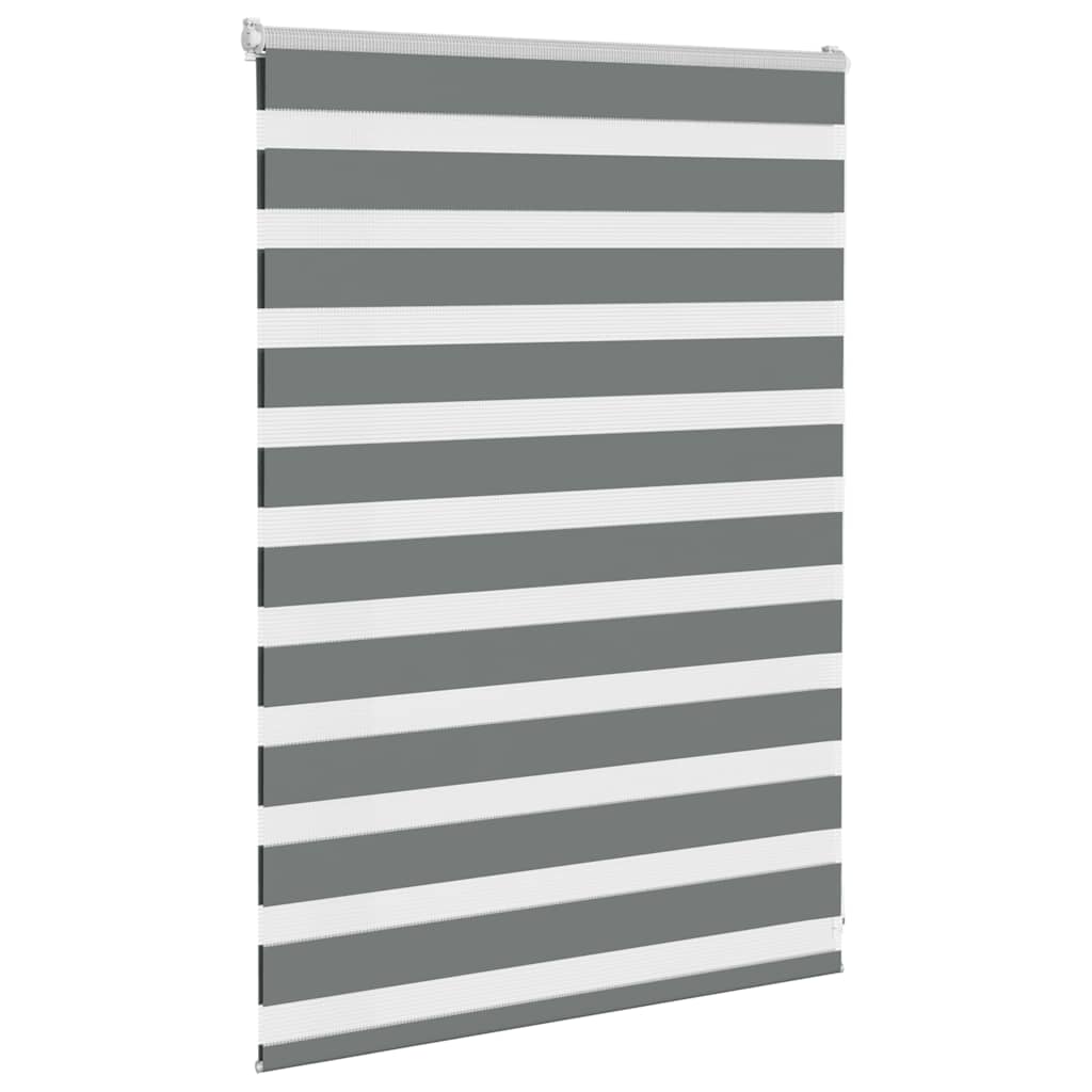 Zebra rolgordijn 95x100 cm stofbreedte 90,9 cm donkergrijs