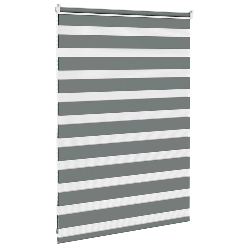 Zebra rolgordijn 95x100 cm stofbreedte 90,9 cm donkergrijs