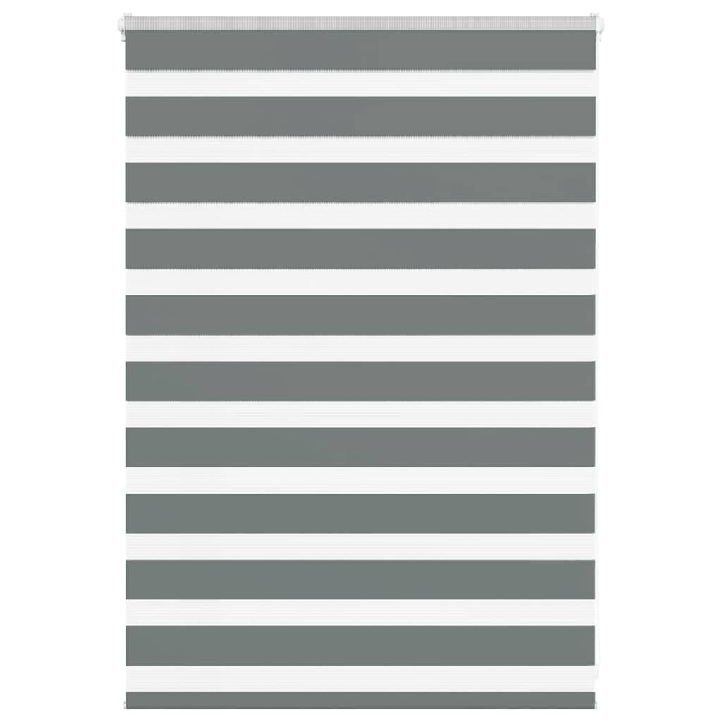 Zebra rolgordijn 100x100 cm stofbreedte 95,9 cm donkergrijs