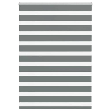 Zebra rolgordijn 100x100 cm stofbreedte 95,9 cm donkergrijs