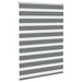 Zebra rolgordijn 100x100 cm stofbreedte 95,9 cm donkergrijs