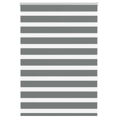 Zebra rolgordijn 115x100 cm stofbreedte 110,9 cm donkergrijs