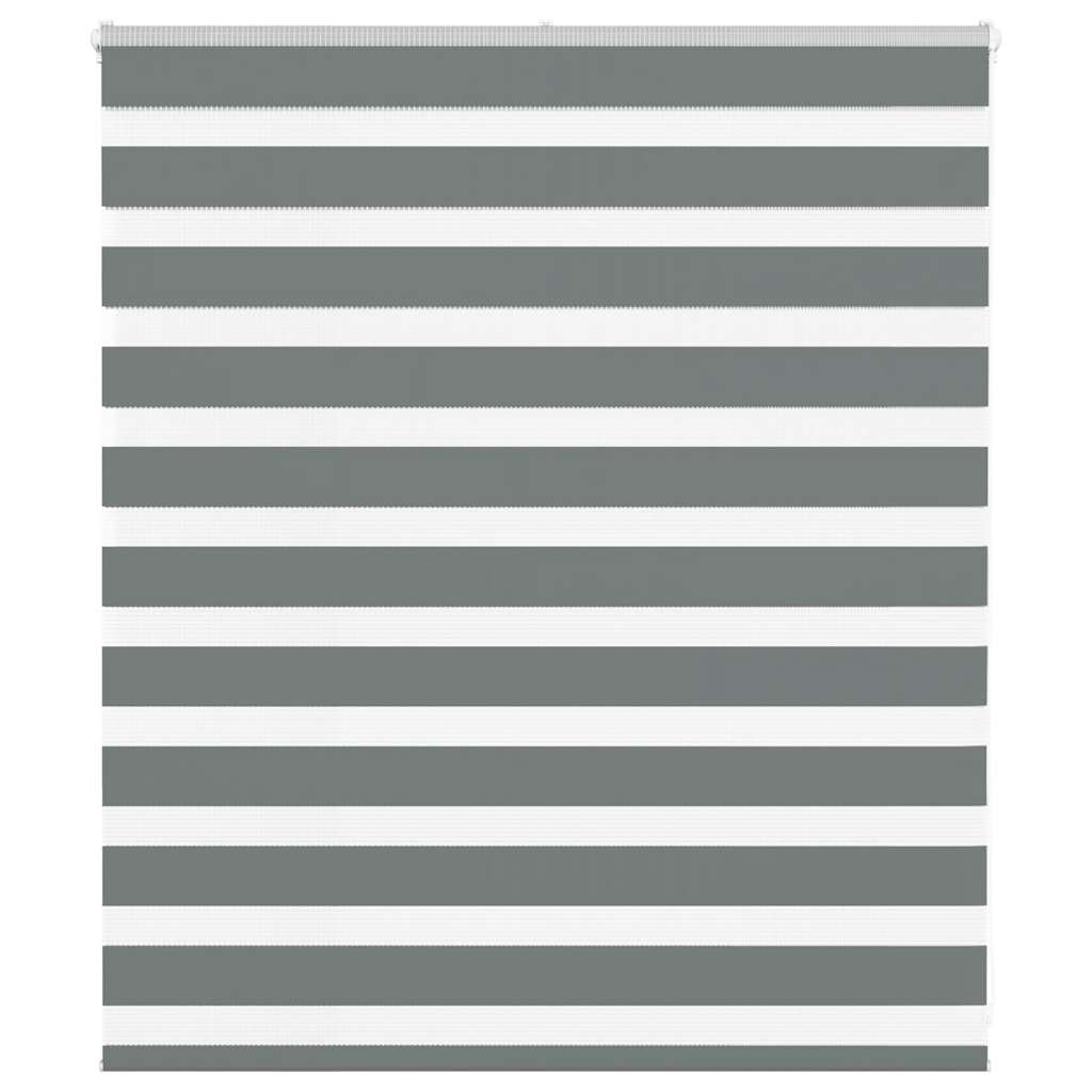 Zebra rolgordijn 120x100 cm stofbreedte 115,9 cm donkergrijs