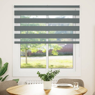 Zebra rolgordijn 120x100 cm stofbreedte 115,9 cm donkergrijs