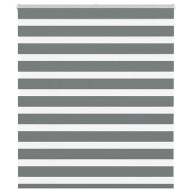Zebra rolgordijn 130x100 cm stofbreedte 125,9 cm donkergrijs