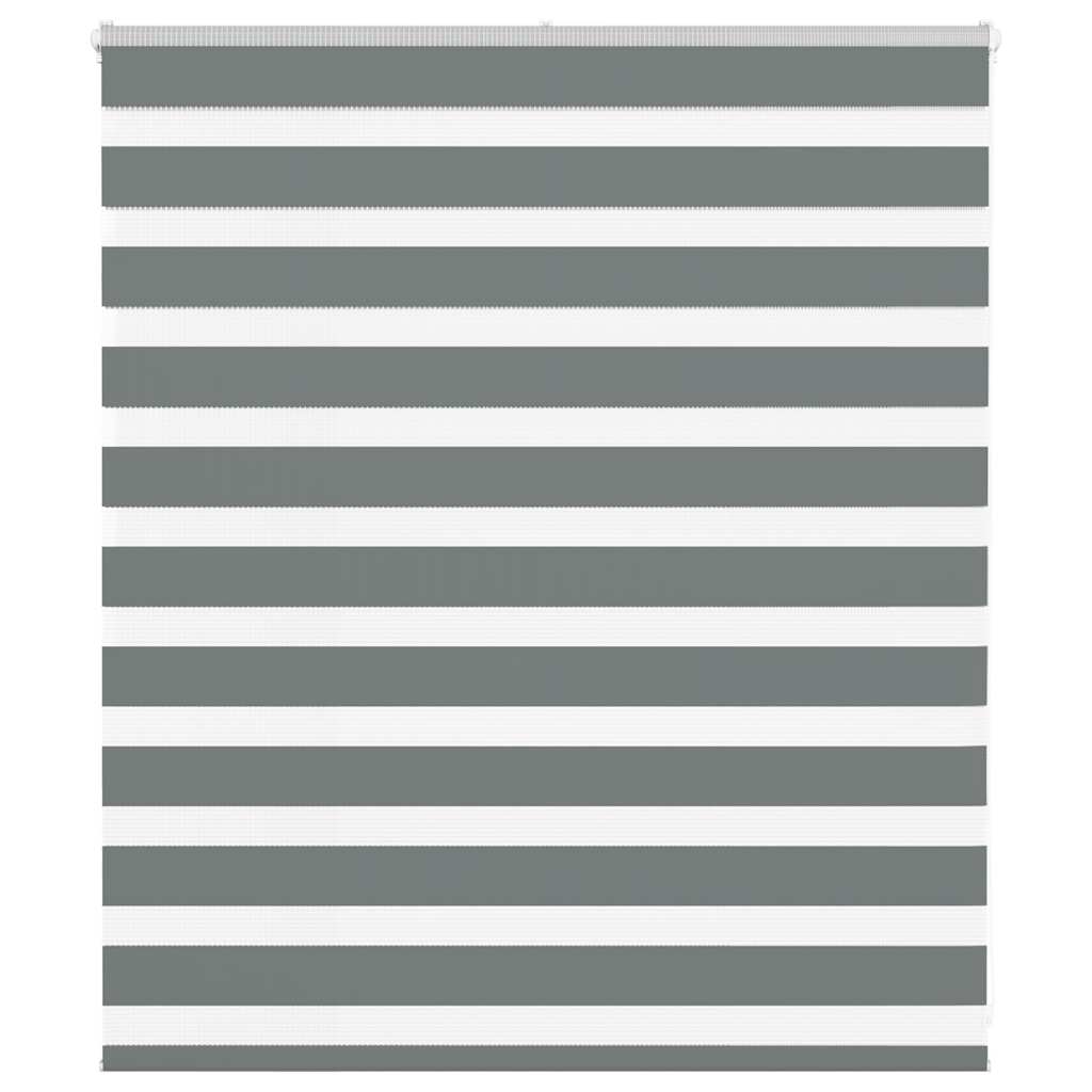 Zebra rolgordijn 135x100 cm stofbreedte 130,9 cm donkergrijs