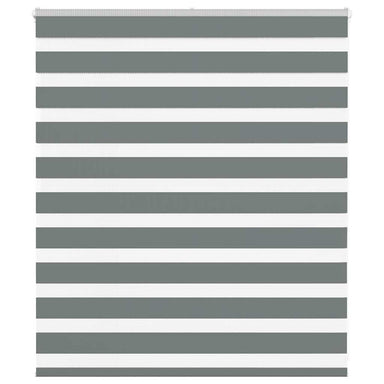 Zebra rolgordijn 135x100 cm stofbreedte 130,9 cm donkergrijs