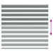 Zebra rolgordijn 155x100 cm stofbreedte 150,9 cm donkergrijs