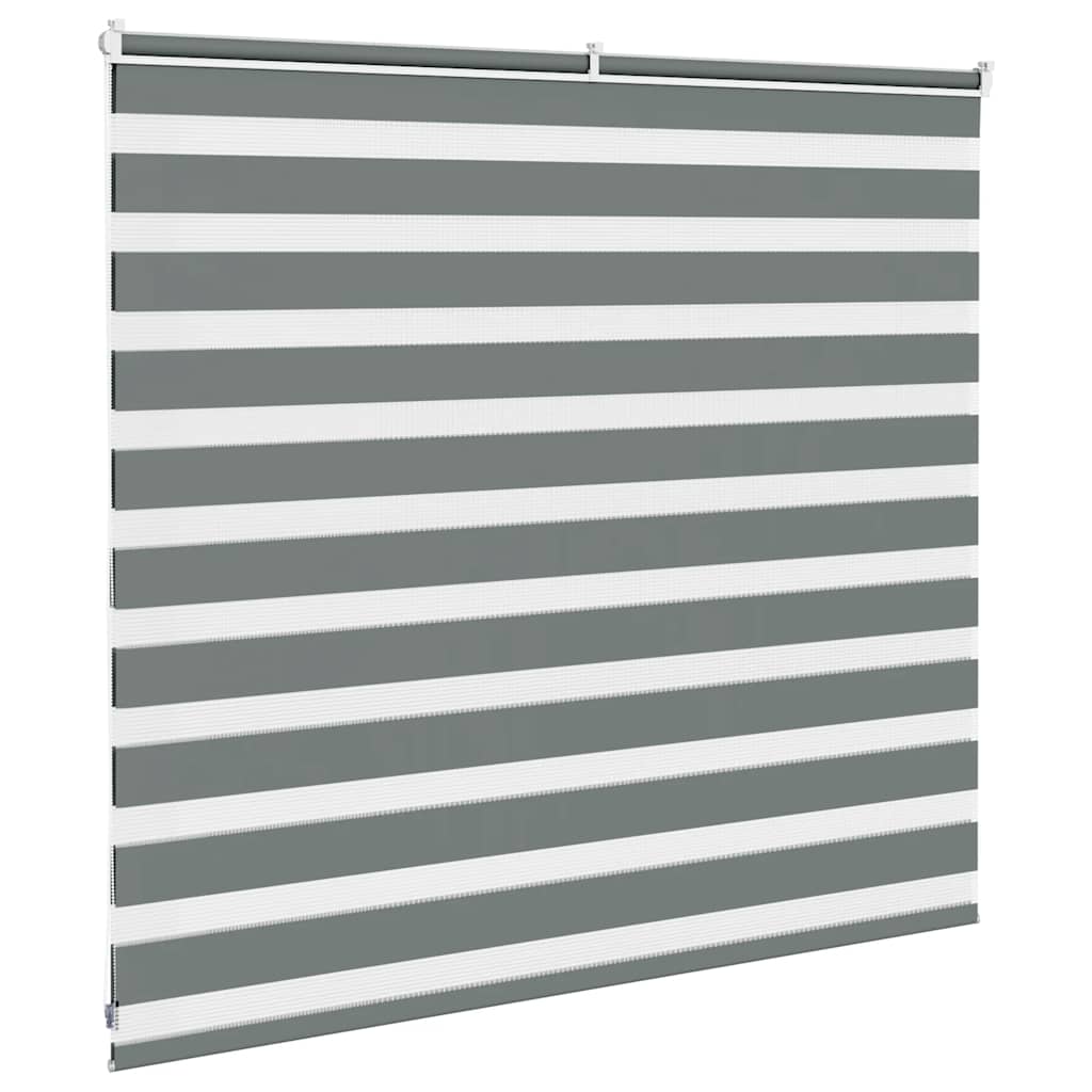 Zebra rolgordijn 160x100 cm stofbreedte 155,9 cm donkergrijs