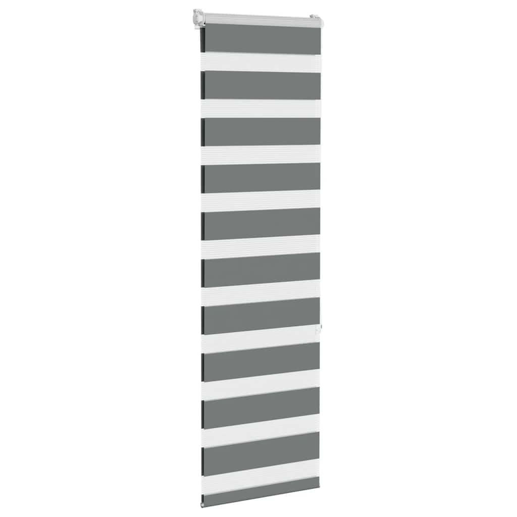 Zebra rolgordijn 50x150 cm stofbreedte 45,9cm donkergrijs