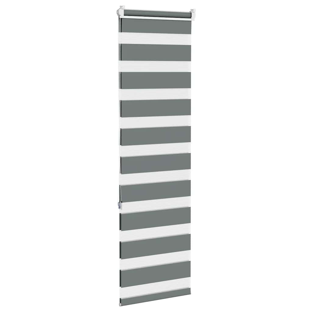 Zebra rolgordijn 50x150 cm stofbreedte 45,9cm donkergrijs