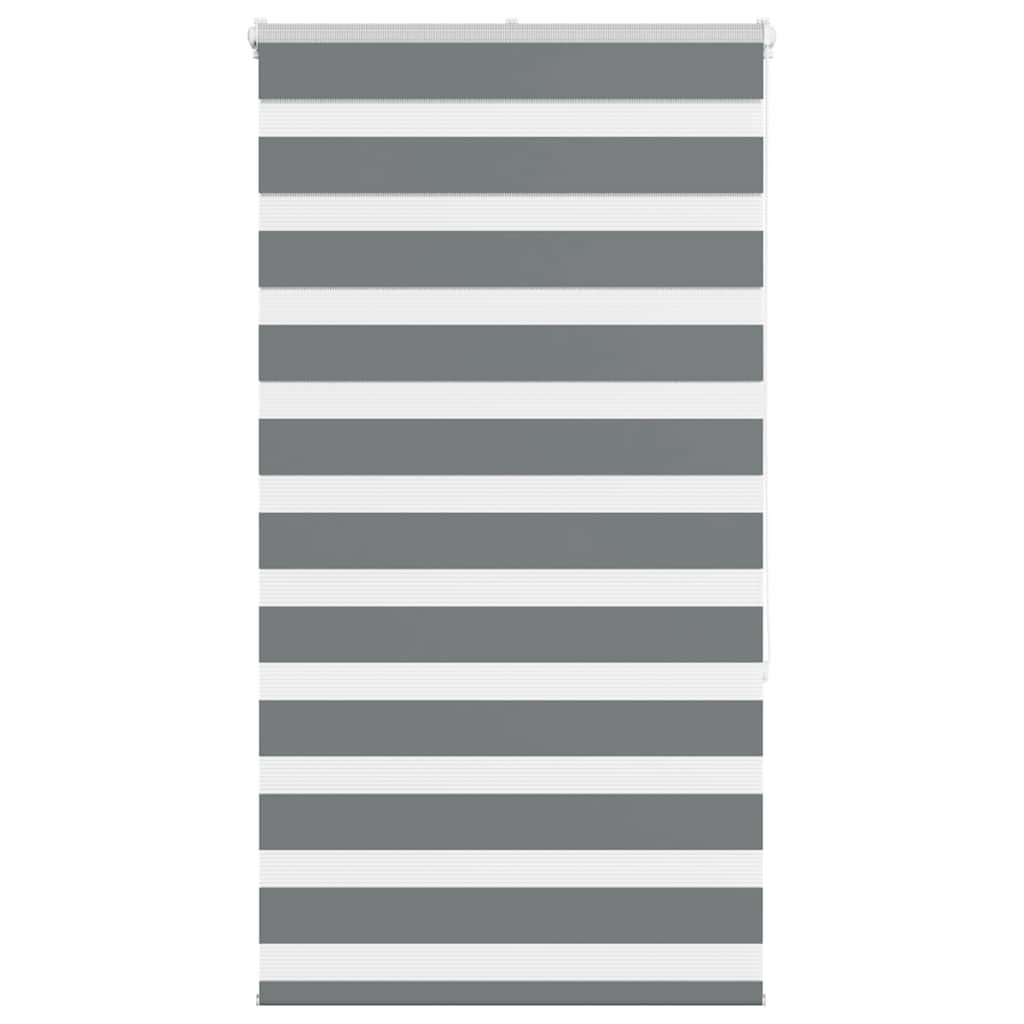 Zebra rolgordijn 75x150 cm stofbreedte 70,9 cm donkergrijs