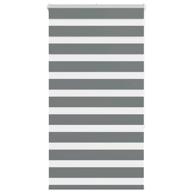 Zebra rolgordijn 75x150 cm stofbreedte 70,9 cm donkergrijs