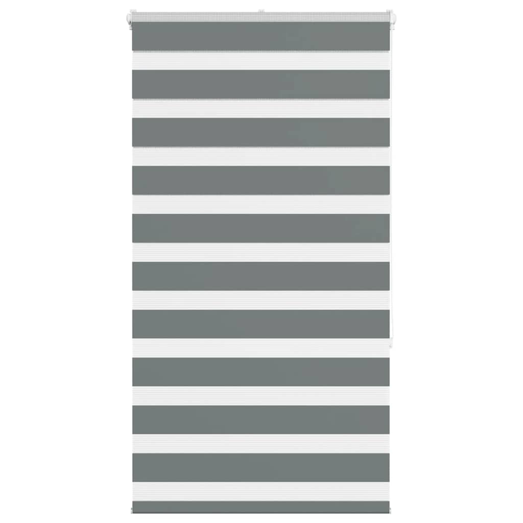Zebra rolgordijn 85x150 cm stofbreedte 80,9 cm donkergrijs