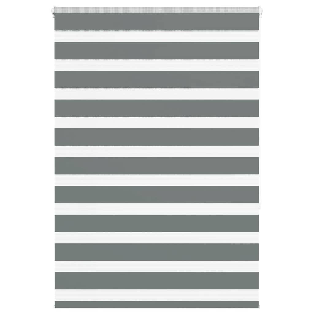 Zebra rolgordijn 95x150 cm stofbreedte 90,9 cm donkergrijs