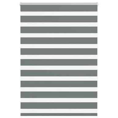 Zebra rolgordijn 95x150 cm stofbreedte 90,9 cm donkergrijs