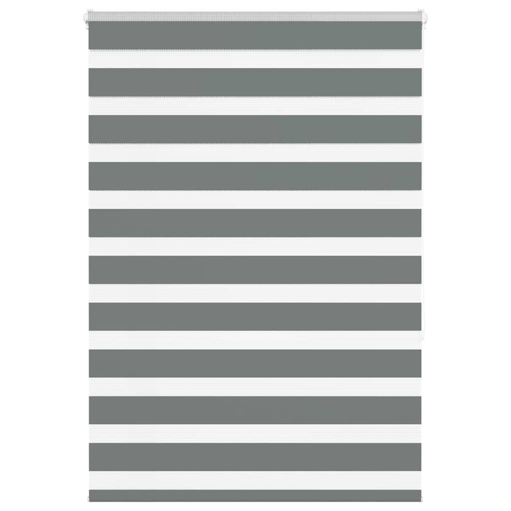 Zebra rolgordijn 100x150 cm stofbreedte 95,9 cm donkergrijs