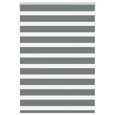 Zebra rolgordijn 100x150 cm stofbreedte 95,9 cm donkergrijs