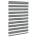 Zebra rolgordijn 100x150 cm stofbreedte 95,9 cm donkergrijs