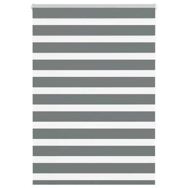 Zebra rolgordijn 110x150 cm stofbreedte 105,9 cm donkergrijs