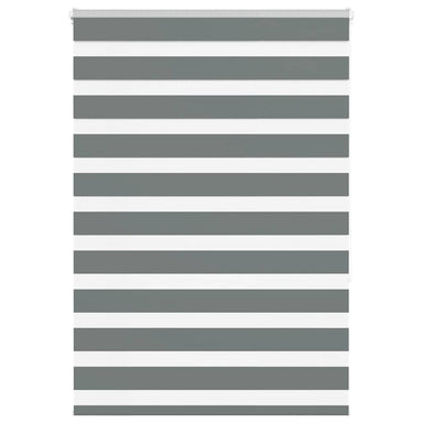 Zebra rolgordijn 115x150 cm stofbreedte 110,9 cm donkergrijs