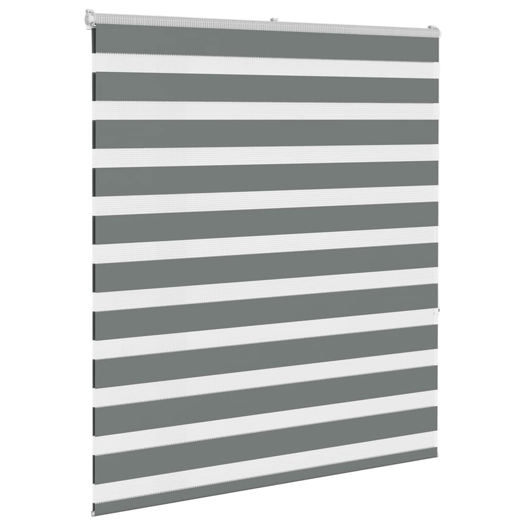 Zebra rolgordijn 120x150 cm stofbreedte 115,9 cm donkergrijs