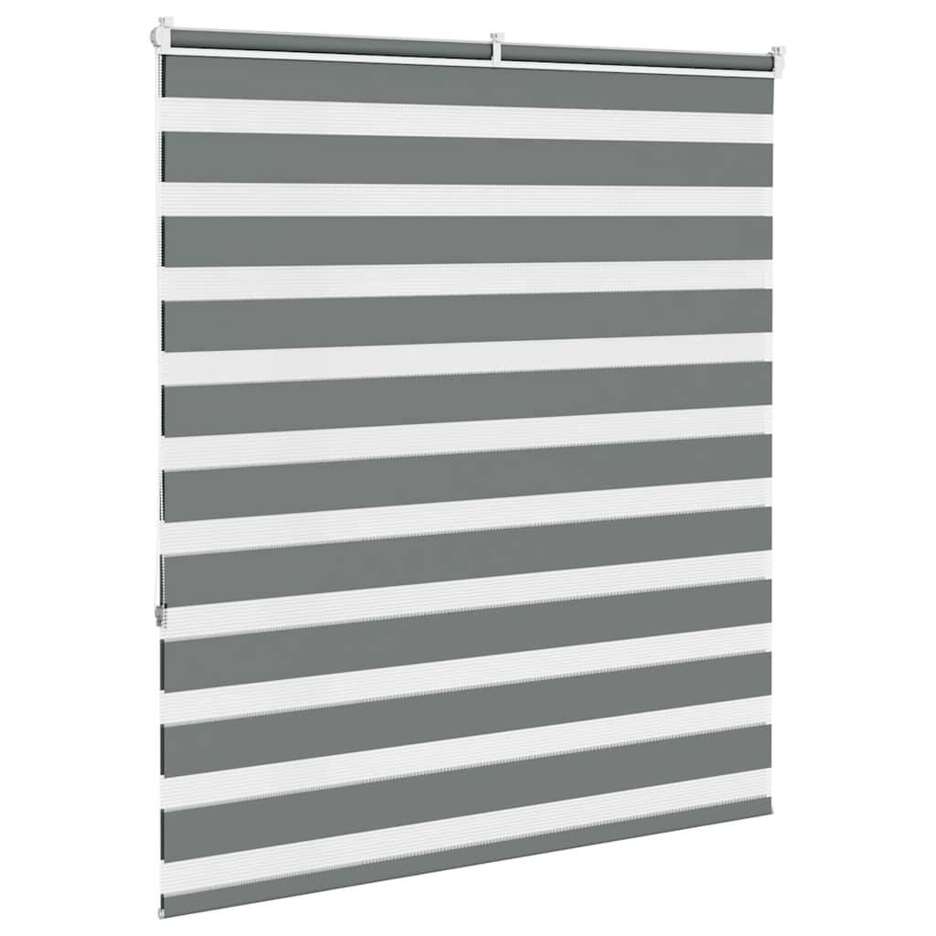 Zebra rolgordijn 120x150 cm stofbreedte 115,9 cm donkergrijs