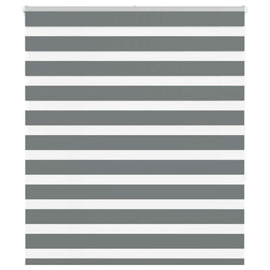 Zebra rolgordijn 125x150 cm stofbreedte 120,9 cm donkergrijs