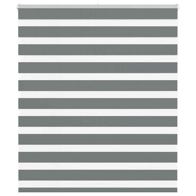 Zebra rolgordijn 135x150 cm stofbreedte 130,9 cm donkergrijs