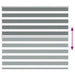 Zebra rolgordijn 155x150 cm stofbreedte 150,9 cm donkergrijs