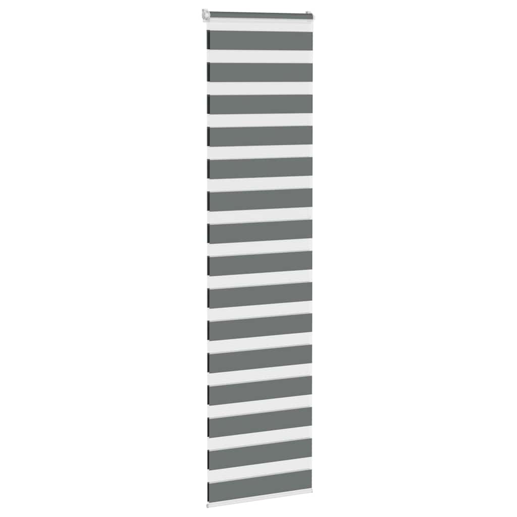 Zebra rolgordijn 70x200 cm stofbreedte 65,9 cm donkergrijs