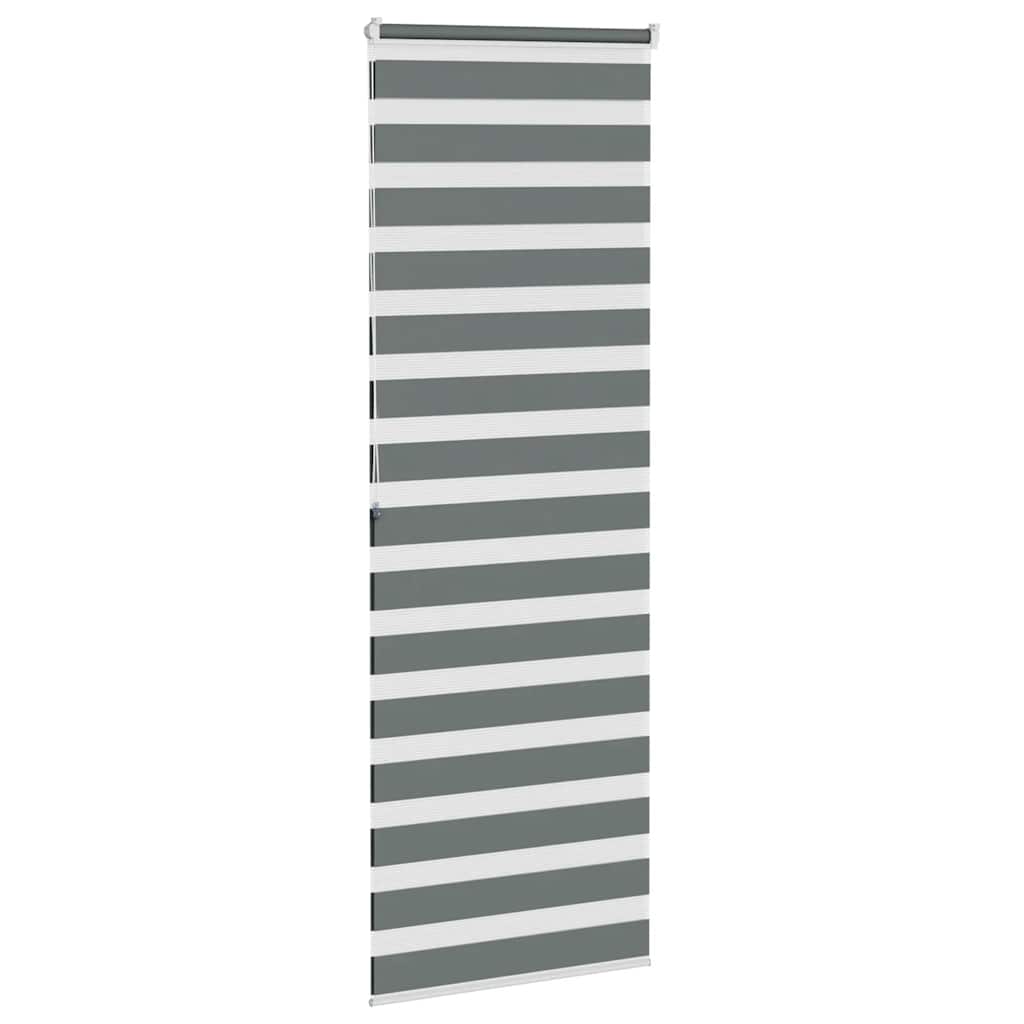 Zebra rolgordijn 90x200 cm stofbreedte 85,9 cm donkergrijs