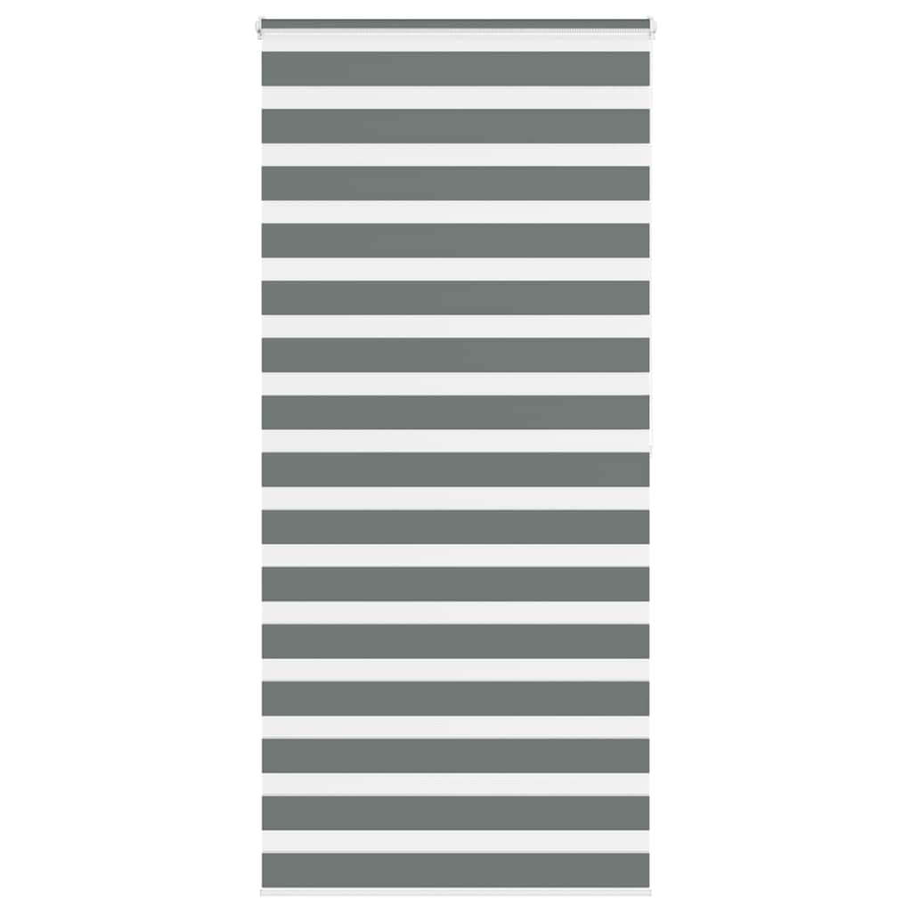 Zebra rolgordijn 110x200 cm stofbreedte 105,9 cm donkergrijs