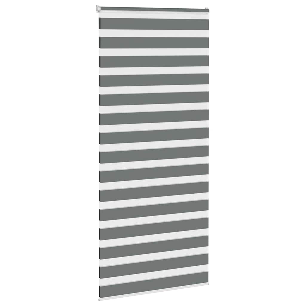Zebra rolgordijn 110x200 cm stofbreedte 105,9 cm donkergrijs